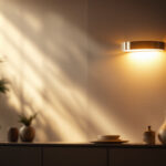 A photograph of capture a photograph of a beautifully designed architectural cylinder light fixture installed in a modern interior setting