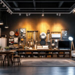 A photograph of a dimly lit room showcasing an array of recessed lighting options