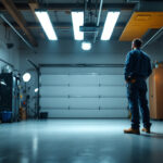 A photograph of a well-lit garage showcasing various led lighting installations