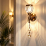 A photograph of a beautifully designed interior space featuring elegant sconce lights that highlight the ambiance and functionality of the lighting