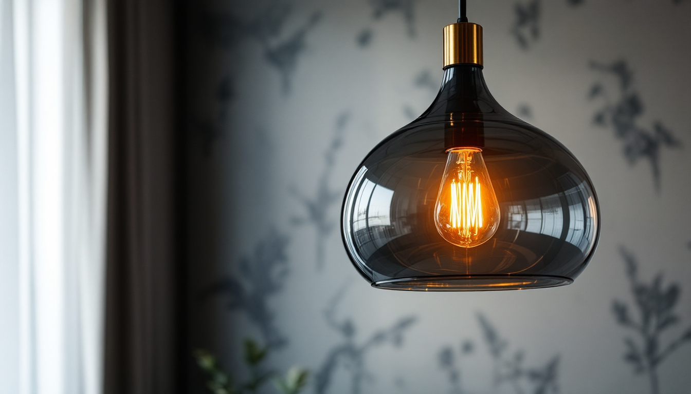 A photograph of a beautifully designed pendant light hanging in a stylish interior setting