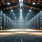 A photograph of a well-lit pole barn interior