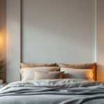 A photograph of a beautifully designed bedroom featuring a variety of stylish ceiling light fixtures