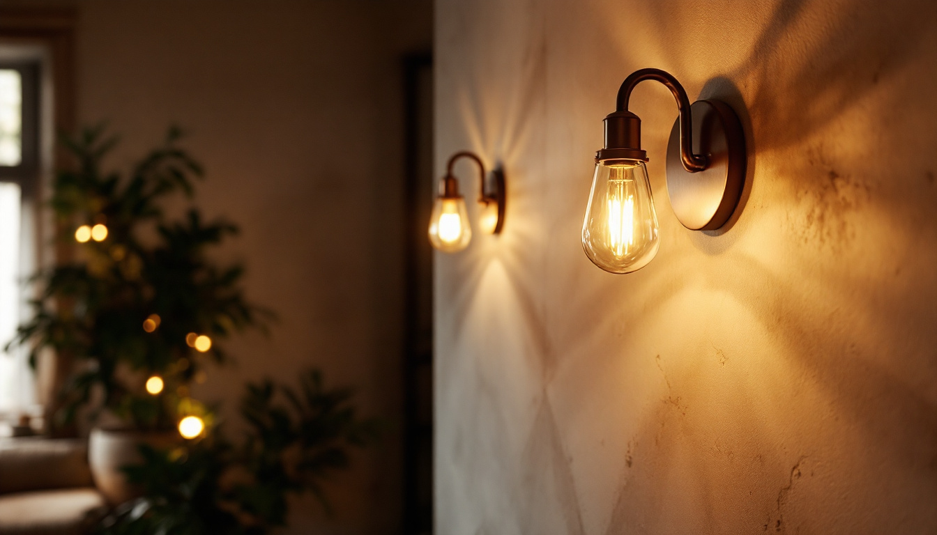 A photograph of a beautifully designed wall sconce in a cozy