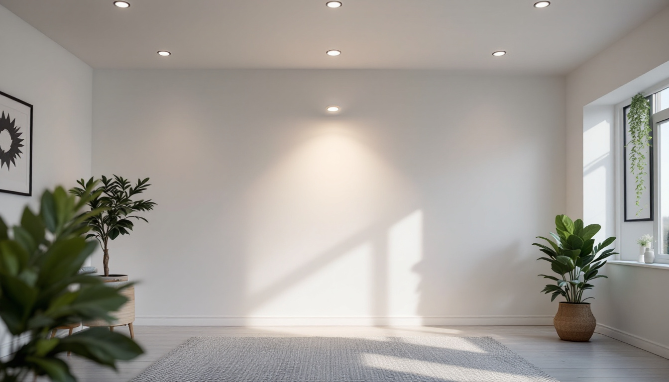 A photograph of a well-lit room showcasing flush mount led lights installed in a stylish setting