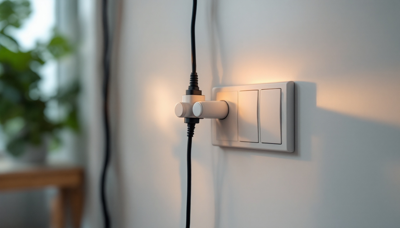 A photograph of a three-way light switch setup in a well-lit room