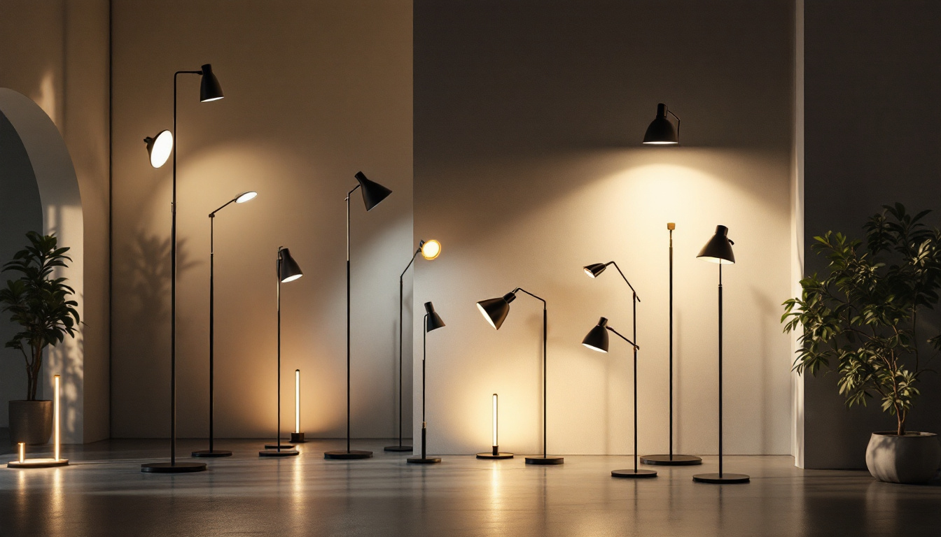 A photograph of a modern lighting contractor in action