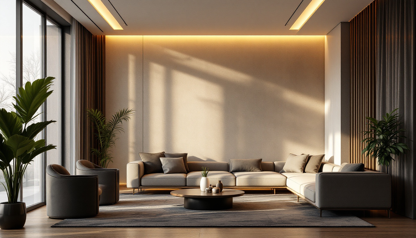 A photograph of an elegantly designed interior space featuring smart lighting solutions in action