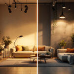 A photograph of a well-lit interior space showcasing eiko lighting products in use