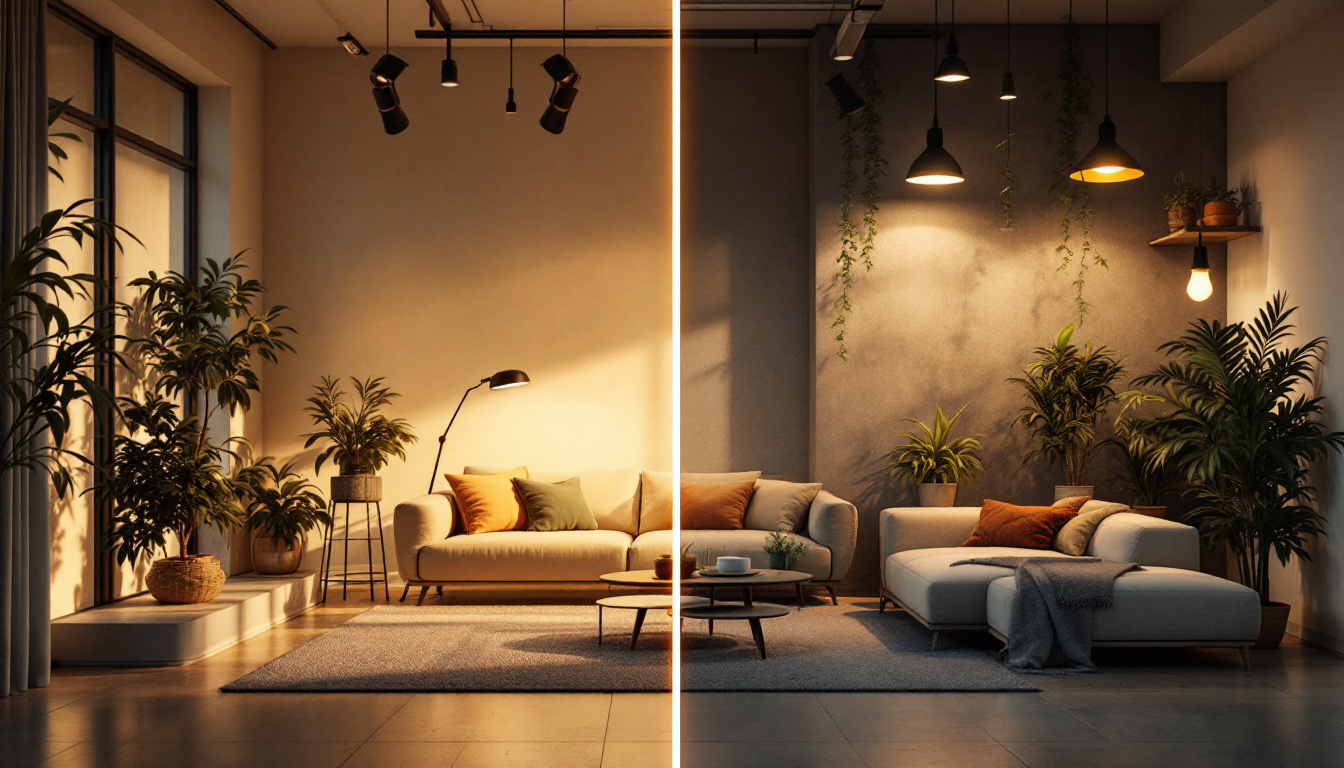 A photograph of a well-lit interior space showcasing eiko lighting products in use