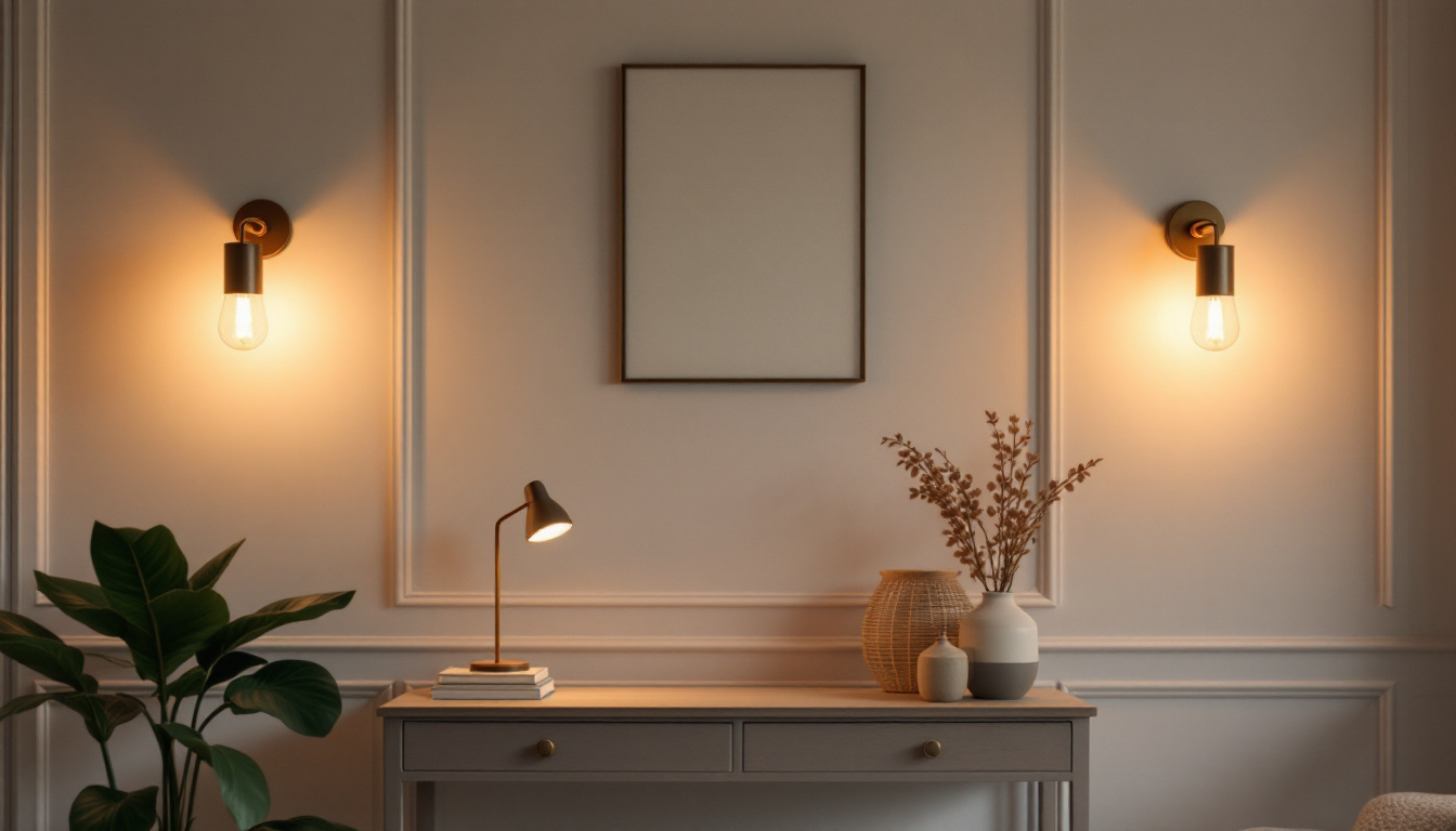 A photograph of a beautifully designed interior space featuring a variety of stylish sconces lighting fixtures