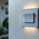 A photograph of a modern 3 pole switch installed in a stylish interior setting