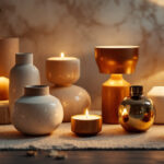 A photograph of a stylish arrangement of various small lamp bases