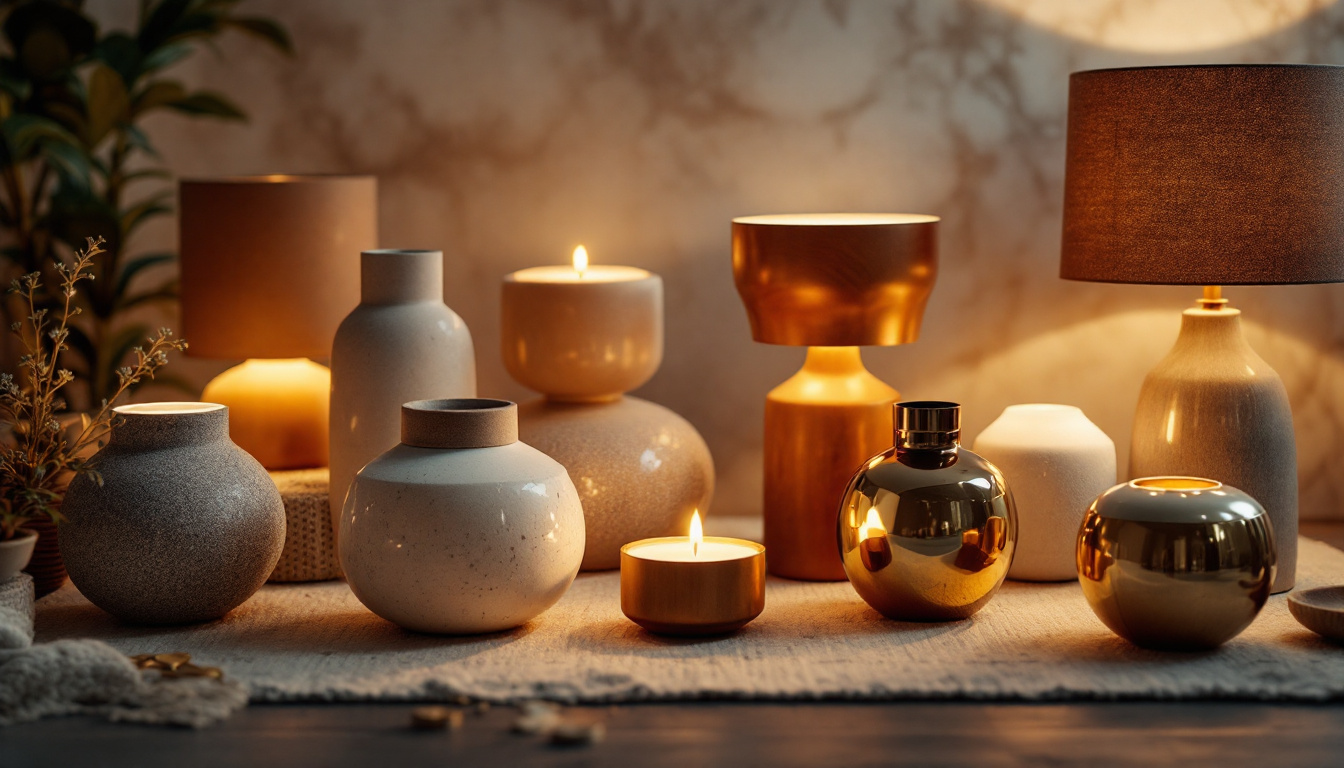 A photograph of a stylish arrangement of various small lamp bases