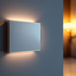 A photograph of a stylishly designed led dimming light switch in a modern home setting