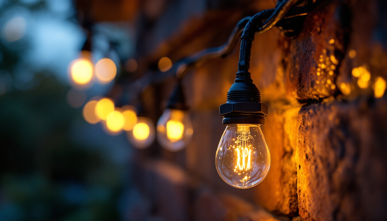 A photograph of a close-up shot of waterproof wire nuts being used in an outdoor lighting installation