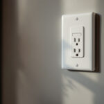 A photograph of a well-installed outlet cover box in a home setting