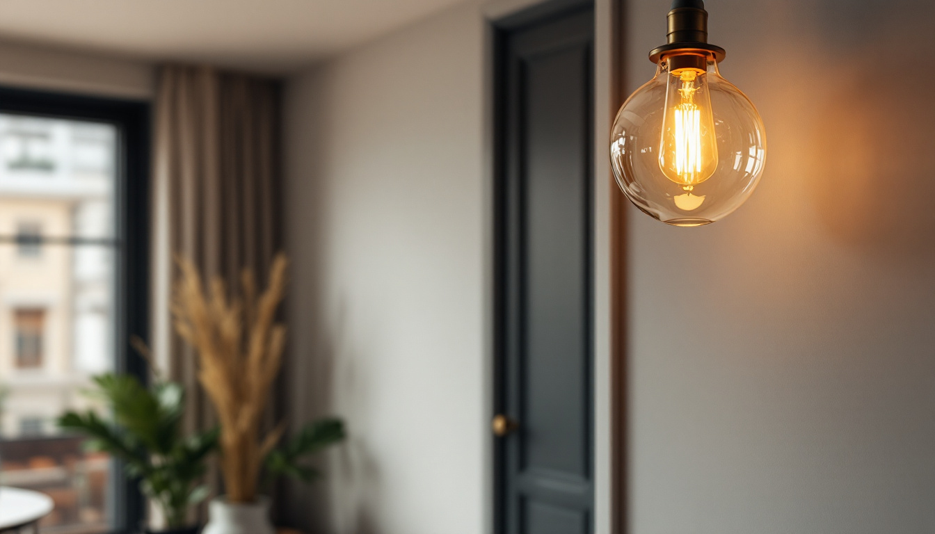 A photograph of a beautifully designed pendant light fixture hanging in an aesthetically pleasing interior setting