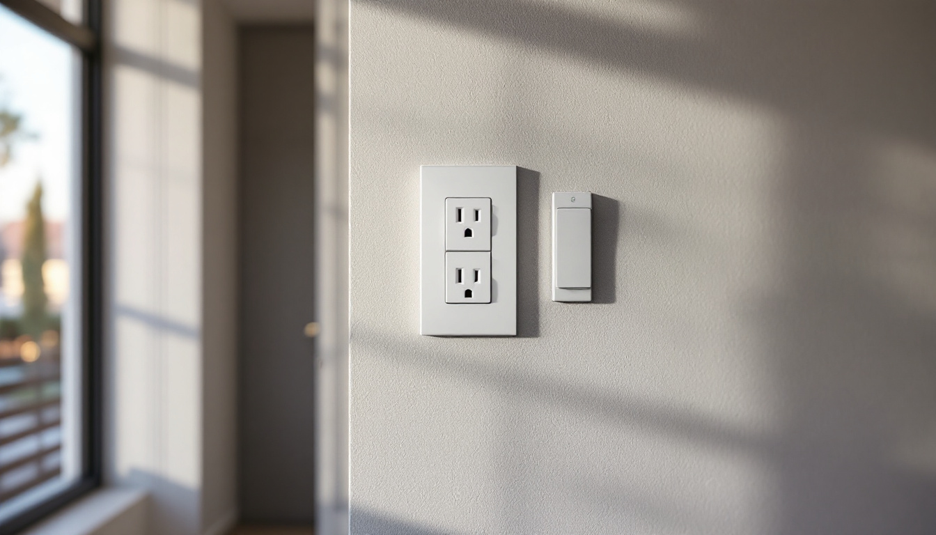 A photograph of a pair of back-to-back electrical boxes mounted on a wall