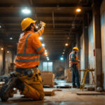 A photograph of a well-lit indoor or outdoor space showcasing high pressure sodium lights in action