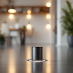 A photograph of a well-lit workspace featuring an isolated ground receptacle in use