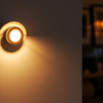 A photograph of a 3 watt puck light installed in a stylish setting