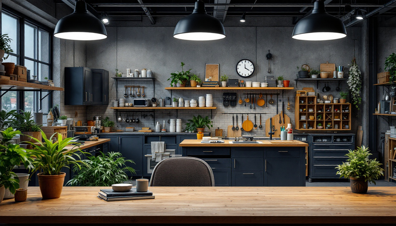 A photograph of a well-lit workshop or retail space showcasing the 4 light led shop lights in action