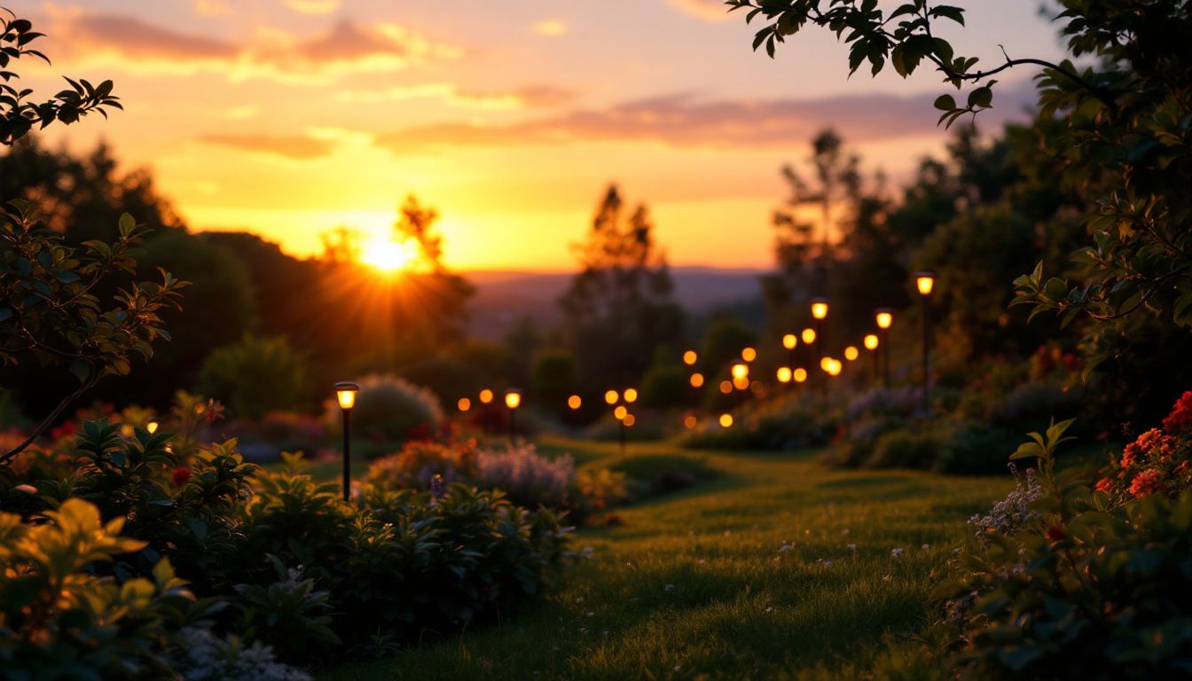 A photograph of a beautifully illuminated landscape at dusk