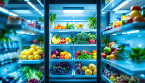 A photograph of a brightly lit