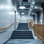 A photograph of a well-lit commercial space showcasing various electric lighting installations