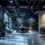 A photograph of a well-lit commercial space showcasing various led lighting installations