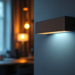 A photograph of a sleek and modern ballast light fixture in a well-lit environment