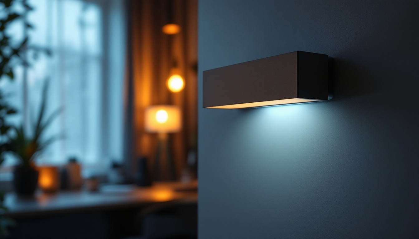 A photograph of a sleek and modern ballast light fixture in a well-lit environment