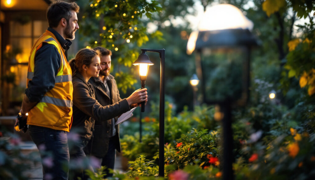 A photograph of a team of professionals engaged in a hands-on training session outdoors