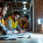 A photograph of a team of professionals engaged in a hands-on training session