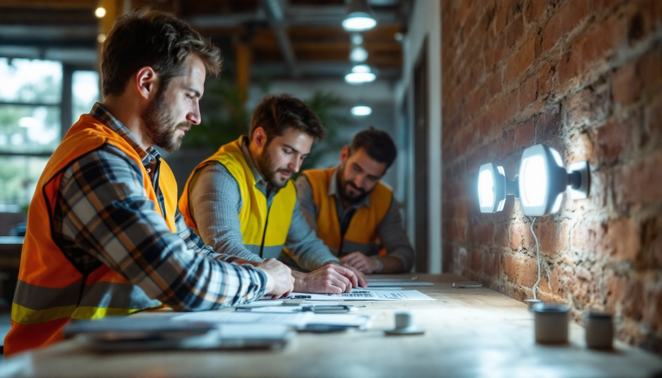 A photograph of a team of professionals engaged in a hands-on training session