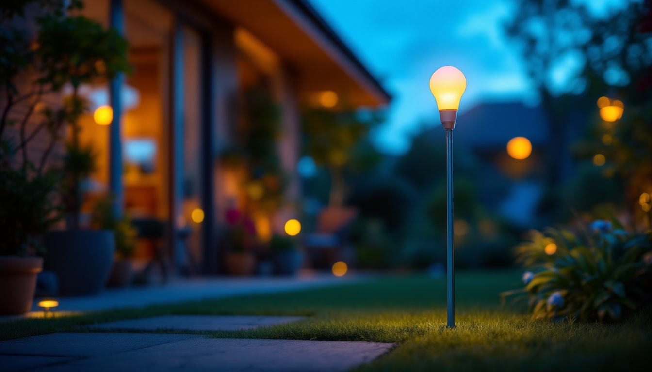 A photograph of a vibrant outdoor scene at dusk