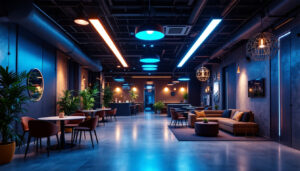 A photograph of a well-lit