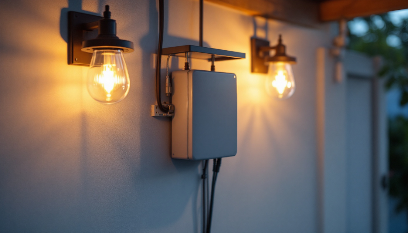A photograph of an electrical box mounted on the exterior of a home