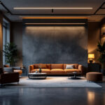 A photograph of a modern interior space showcasing innovative trac lighting installations