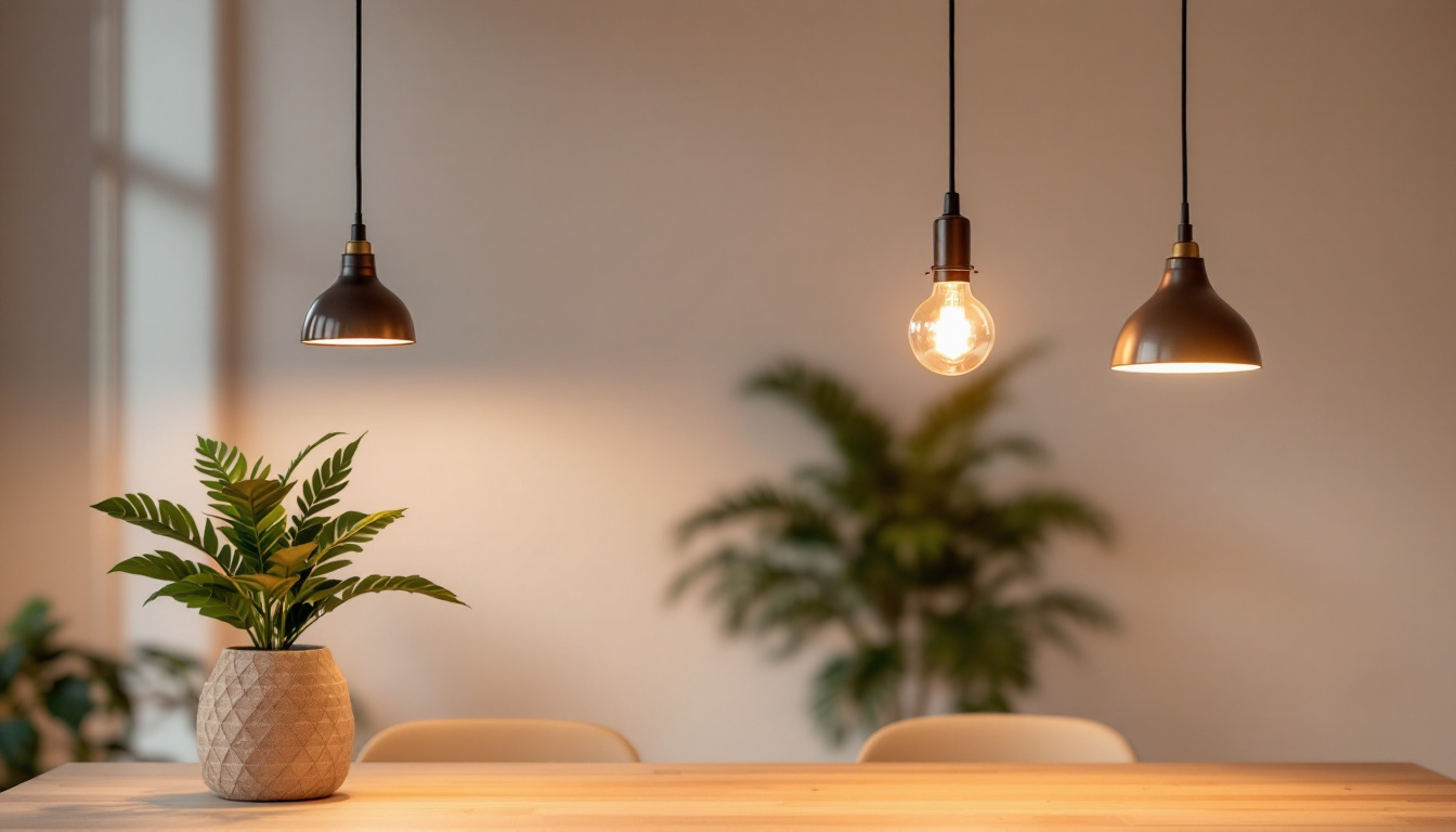 A photograph of a beautifully designed interior space featuring gooseneck lighting fixtures