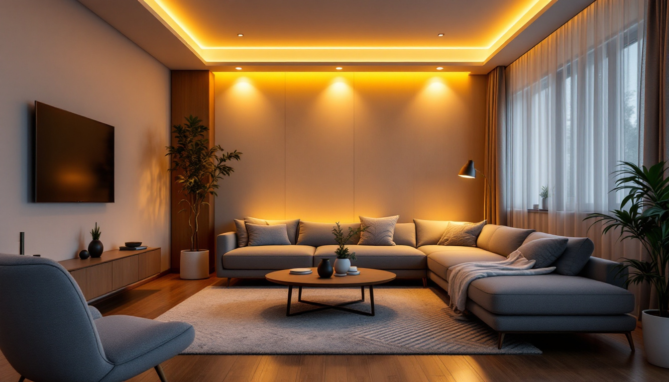 A photograph of a beautifully lit interior space featuring modern led replacement can lights