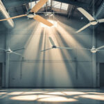 A photograph of a spacious industrial setting