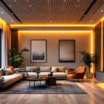 A photograph of a beautifully designed interior space featuring sunken led lights