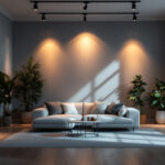 A photograph of a beautifully lit interior space showcasing various examples of indirect lighting techniques