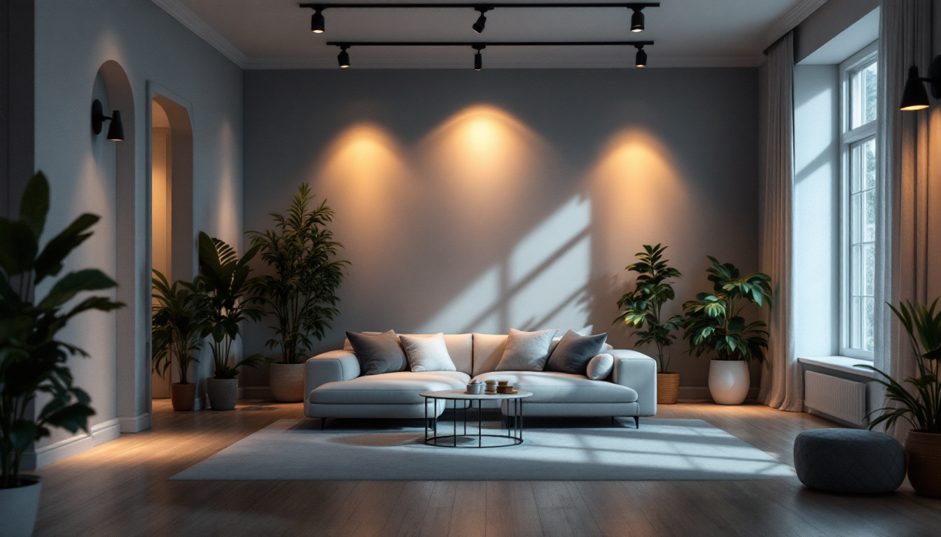 A photograph of a beautifully lit interior space showcasing various examples of indirect lighting techniques