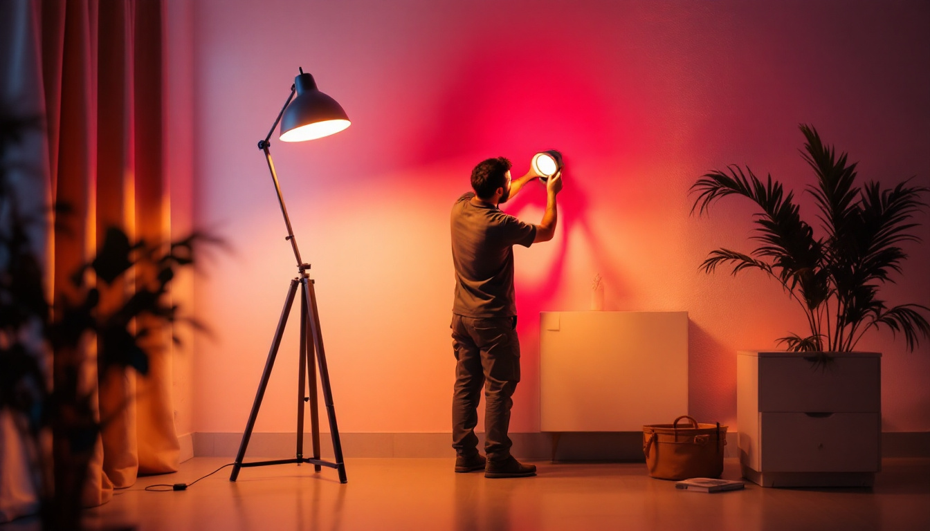 A photograph of a stylish floor lamp in a beautifully lit room