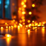 A photograph of a beautifully lit space showcasing the warm glow of amber led lights