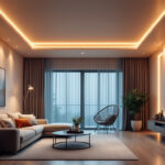 A photograph of a well-designed room featuring stylish recessed led lighting