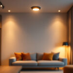 A photograph of a well-designed recessed lighting fixture installed in a stylish interior setting